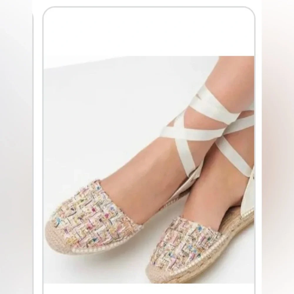 L.K. Bennett London tweed espadrilles